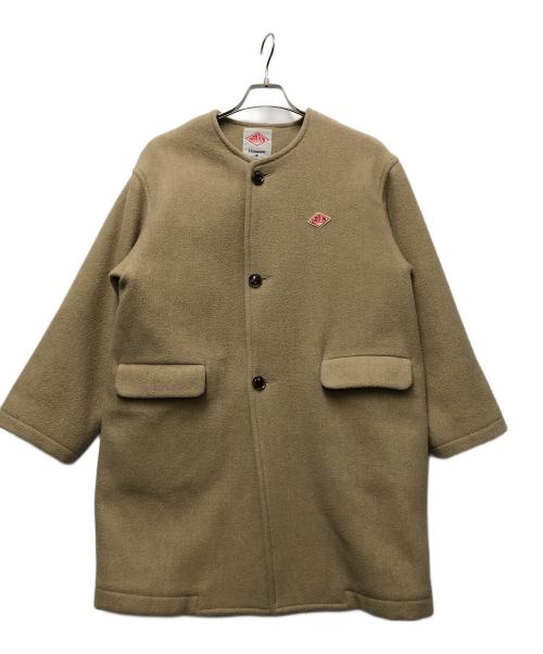 DANTON（ダントン）DANTON (ダントン) WOOL LIGHT PILE ノーカラーロングコート ベージュ サイズ:不明の古着・服飾アイテム
