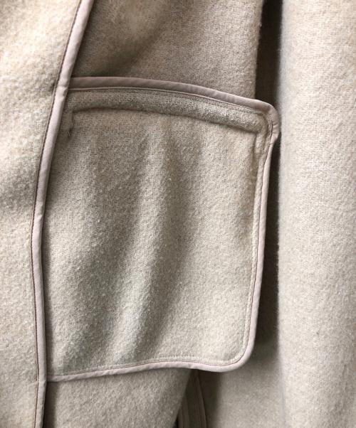 DANTON（ダントン）DANTON (ダントン) WOOL LIGHT PILE ノーカラーロングコート ベージュ サイズ:不明の古着・服飾アイテム