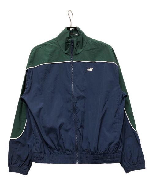 NEW BALANCE（ニューバランス）NEW BALANCE (ニューバランス) URBAN RESEARCH (アーバンリサーチ) ナイロンジャケット ネイビー×グリーン サイズ:Sの古着・服飾アイテム