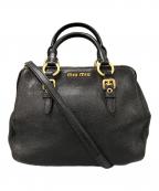 MIU MIUミュウミュウ）の古着「マドラス2WAYショルダーバッグ」｜ブラック