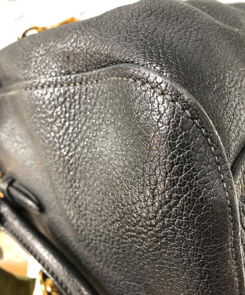 MIU MIU（ミュウミュウ）MIU MIU (ミュウミュウ) マドラス2WAYショルダーバッグ ブラックの古着・服飾アイテム