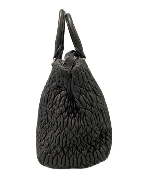 MIU MIU（ミュウミュウ）MIU MIU (ミュウミュウ) ナッパクリスタル　3WAYバッグ ブラックの古着・服飾アイテム