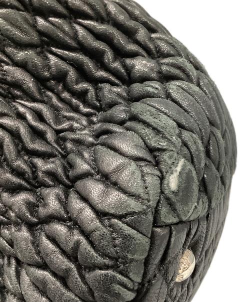 MIU MIU（ミュウミュウ）MIU MIU (ミュウミュウ) ナッパクリスタル　3WAYバッグ ブラックの古着・服飾アイテム