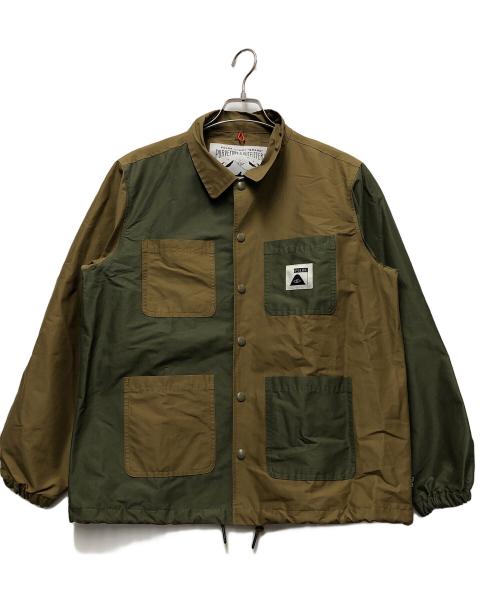 POLeR（ポーラー）POLeR (ポーラー) コーチジャケット ブラウン×グリーン サイズ:Mの古着・服飾アイテム