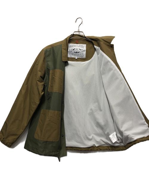 POLeR（ポーラー）POLeR (ポーラー) コーチジャケット ブラウン×グリーン サイズ:Mの古着・服飾アイテム