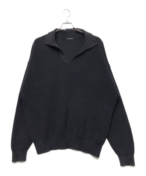 GALERIE VIE（ギャルリーヴィー）GALERIE VIE (ギャルリーヴィー) コットンオープンカラープルオーバーニット ブラック サイズ:FREEの古着・服飾アイテム