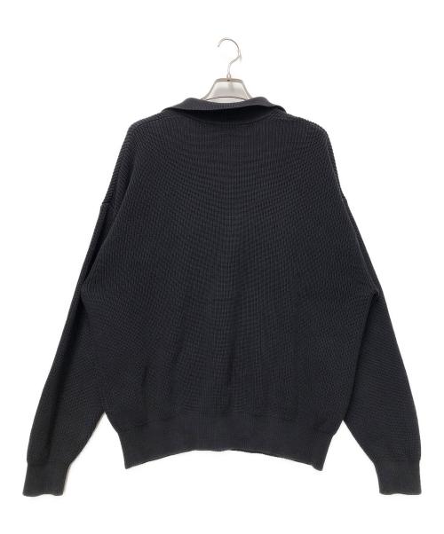 GALERIE VIE（ギャルリーヴィー）GALERIE VIE (ギャルリーヴィー) コットンオープンカラープルオーバーニット ブラック サイズ:FREEの古着・服飾アイテム