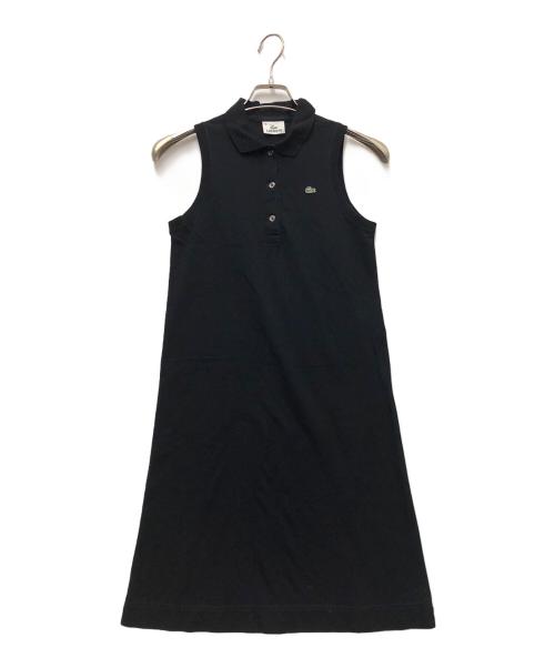 LACOSTE（ラコステ）LACOSTE (ラコステ) ノースリーブポロワンピース ブラック サイズ:38の古着・服飾アイテム