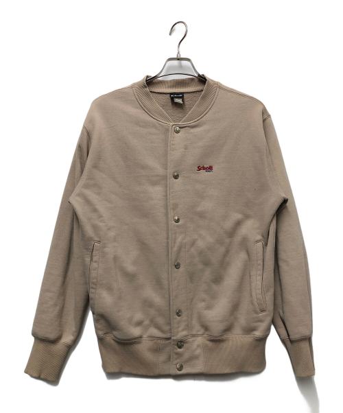 Schott（ショット）Schott (ショット) スナップスウェットカーディガン ブラウン サイズ:Mの古着・服飾アイテム