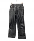HARLEY-DAVIDSONハーレーダビッドソン）の古着「レザーパンツ」｜ブラック