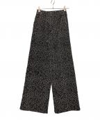 MAISON SPECIALメゾンスペシャル）の古着「エンブロイダリーイージーワイドパンツ」｜ブラック×ホワイト