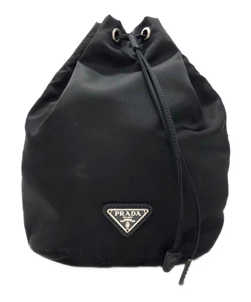 PRADA（プラダ）PRADA (プラダ) ナイロン巾着ポーチ ブラックの古着・服飾アイテム