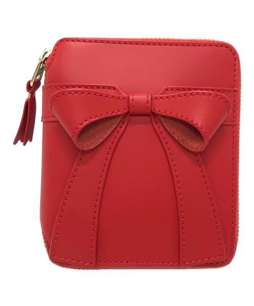 COMME des GARCONS（コムデギャルソン）COMME des GARCONS (コムデギャルソン) ビッグボウ　ラウンドファスナー財布 レッドの古着・服飾アイテム
