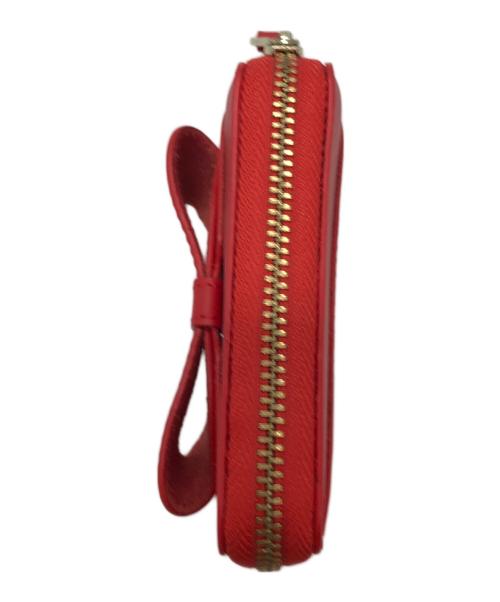 COMME des GARCONS（コムデギャルソン）COMME des GARCONS (コムデギャルソン) ビッグボウ　ラウンドファスナー財布 レッドの古着・服飾アイテム