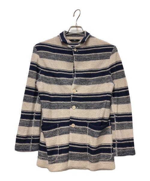 45R（フォーティファイブ・アール）45R (フォーティファイブ・アール) コットンジャケット ネイビー×アイボリー サイズ:Sの古着・服飾アイテム