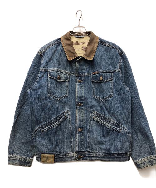 Marlboro Classics（マルボロクラッシクス）Marlboro Classics (マルボロクラッシクス) デニムジャケット ブルー×ブラウン サイズ:Lの古着・服飾アイテム