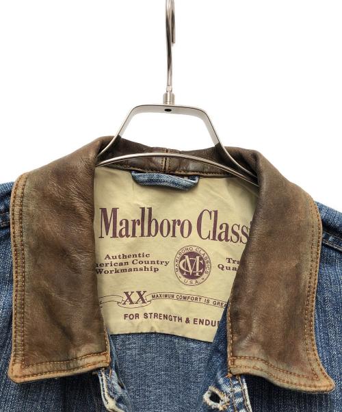 Marlboro Classics（マルボロクラッシクス）Marlboro Classics (マルボロクラッシクス) デニムジャケット ブルー×ブラウン サイズ:Lの古着・服飾アイテム