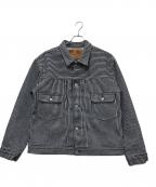 児島ジーンズコジマジーンズ）の古着「21ozデニム＆ヒッコリージャケット」｜ネイビー