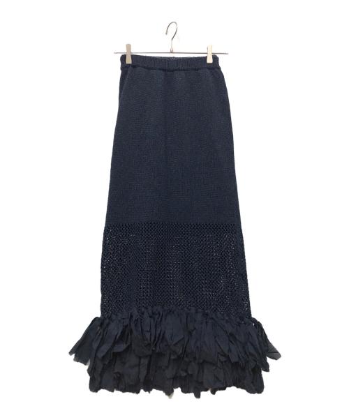 ADAWAS（アダワス）ADAWAS (アダワス) フリンジメッシュスカート ネイビー サイズ:FREEの古着・服飾アイテム