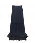 ADAWAS（アダワス）の古着「フリンジメッシュスカート」｜ネイビー