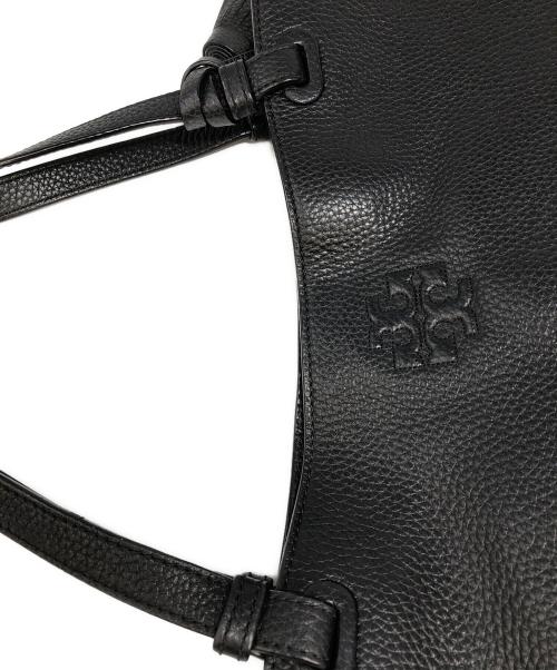 TORY BURCH（トリーバーチ）TORY BURCH (トリーバーチ) レザートートバッグ ブラックの古着・服飾アイテム
