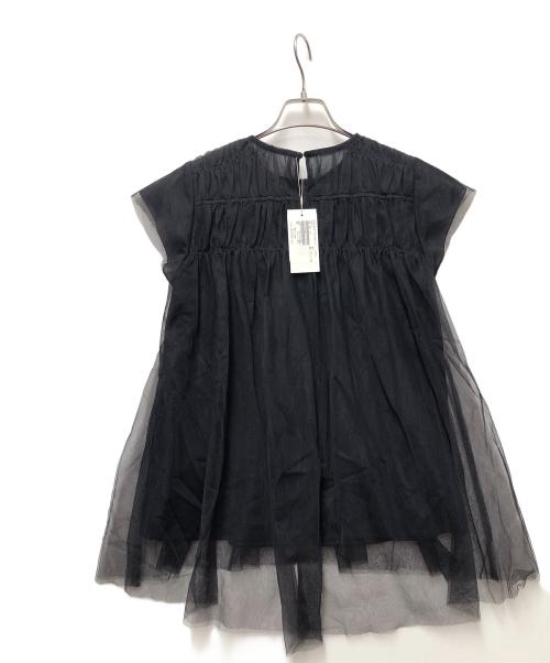 journal standard L'essage（ジャーナルスタンダード レサージュ）journal standard L'essage (ジャーナルスタンダード レサージュ) チュールブラウス ブラック サイズ:FREEの古着・服飾アイテム