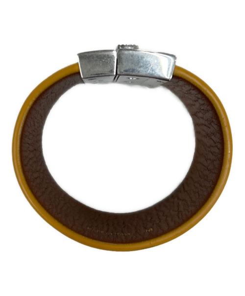 CELINE（セリーヌ）CELINE (セリーヌ) レザーバングル オレンジの古着・服飾アイテム