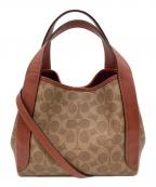 COACHコーチ）の古着「ハドリーホーボーシグネチャー　2WAYショルダーバッグ」｜ブラウン