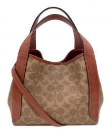 COACH（コーチ）の古着「ハドリーホーボーシグネチャー　2WAYショルダーバッグ」｜ブラウン