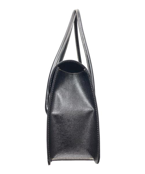 Burberry's（バーバリー）Burberry's (バーバリーズ) ロゴプレートハンドバッグ　内側ノバチェック ブラックの古着・服飾アイテム