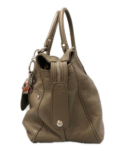 TOD'S（トッズ）TOD'S (トッズ) レザーハンドバッグ ブラウンの古着・服飾アイテム