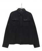 FRED PERRYフレッドペリー）の古着「フリースオーバーシャツ」｜ブラック