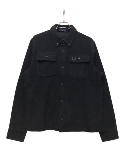 FRED PERRY（フレッドペリー）FRED PERRY (フレッドペリー) フリースオーバーシャツ ブラック サイズ:Mの古着・服飾アイテム