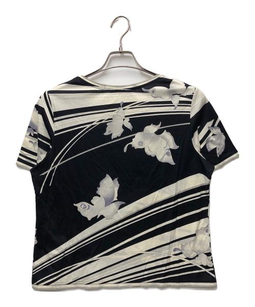 LEONARD（レオナール）LEONARD (レオナール) 半袖カットソー ブラック×ホワイト サイズ:XLの古着・服飾アイテム