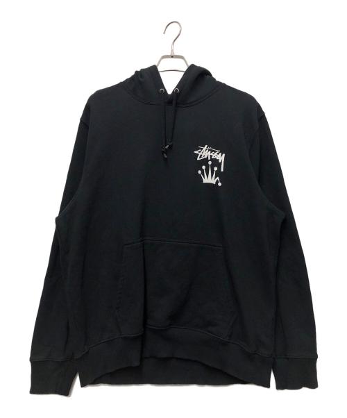stussy（ステューシー）stussy (ステューシー) Stock Crown Hoodie ブラック サイズ:Lの古着・服飾アイテム