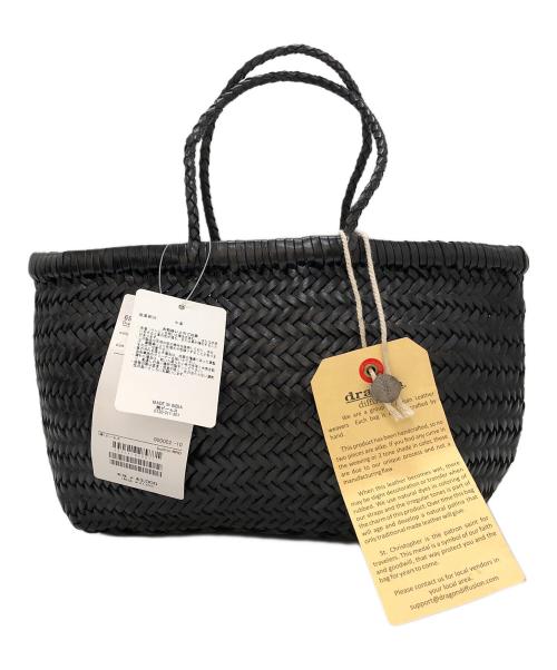 DRAGON（ドラゴン）DRAGON (ドラゴン) ディフュージョン　レザーハンドバッグ ブラックの古着・服飾アイテム