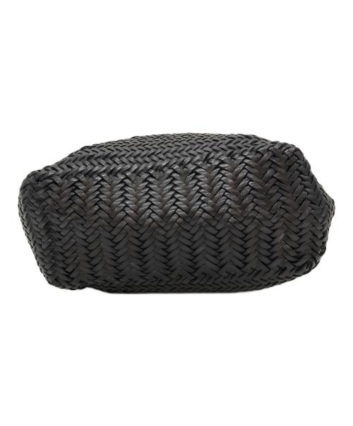 DRAGON（ドラゴン）DRAGON (ドラゴン) ディフュージョン　レザーハンドバッグ ブラックの古着・服飾アイテム