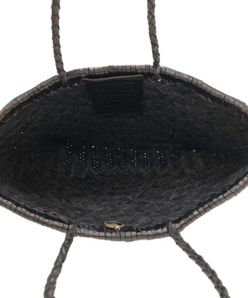 DRAGON（ドラゴン）DRAGON (ドラゴン) ディフュージョン　レザーハンドバッグ ブラックの古着・服飾アイテム