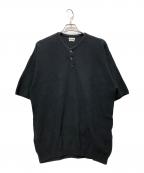 STEVEN ALANスティーブンアラン）の古着「ヘンリーネックカットソー」｜ブラック