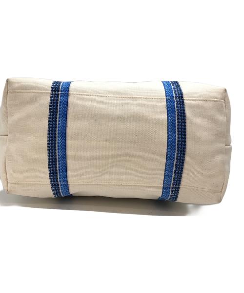 LONGCHAMP（ロンシャン）LONGCHAMP (ロンシャン) ロープ ルプリアージュ アイボリー×ブルーの古着・服飾アイテム