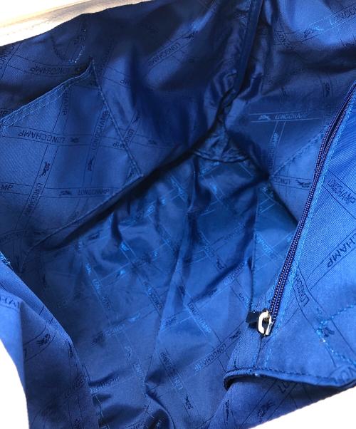 LONGCHAMP（ロンシャン）LONGCHAMP (ロンシャン) ロープ ルプリアージュ アイボリー×ブルーの古着・服飾アイテム