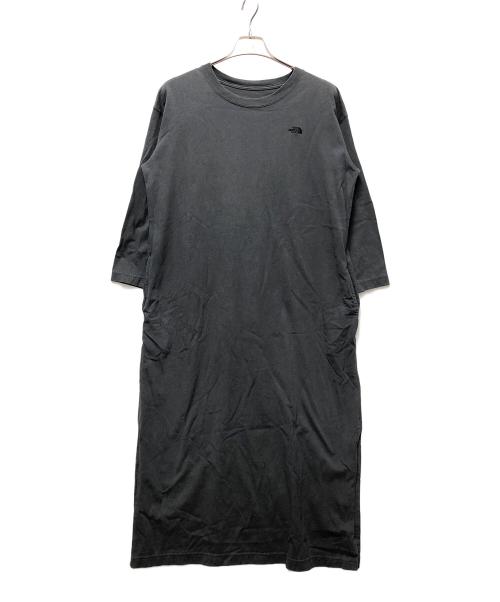 THE NORTH FACE（ザ ノース フェイス）THE NORTH FACE (ザ ノース フェイス) コットンロングスリーフ ワンピース グレー サイズ:Lの古着・服飾アイテム