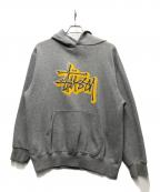 stussyステューシー）の古着「プルオーバーパーカー」｜グレー