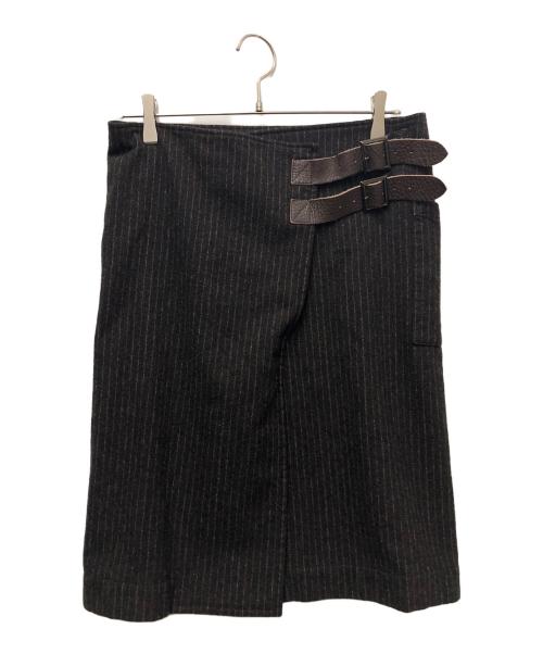 Y's（ワイズ）Y's (ワイズ) ウール混スカート ブラウン サイズ:1の古着・服飾アイテム