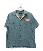 Dry Bonesドライボーンズ）の古着「ボウリングシャツ」｜ブルー