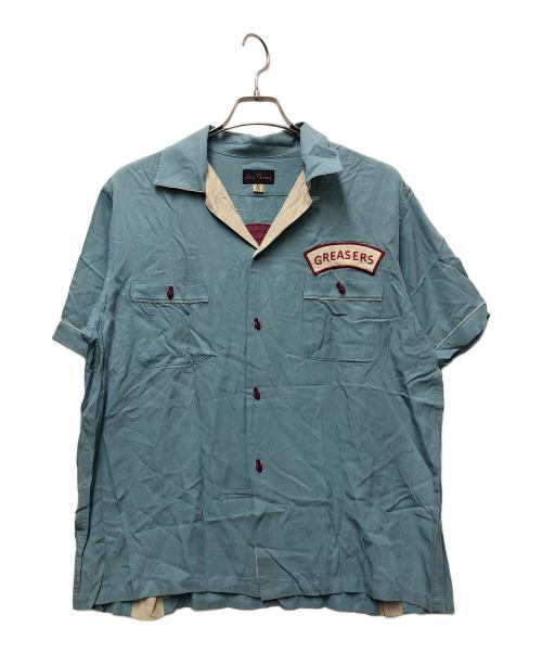 Dry Bones（ドライボーンズ）DRY BONES (ドライボーンズ) ボウリングシャツ ブルー サイズ:XLの古着・服飾アイテム