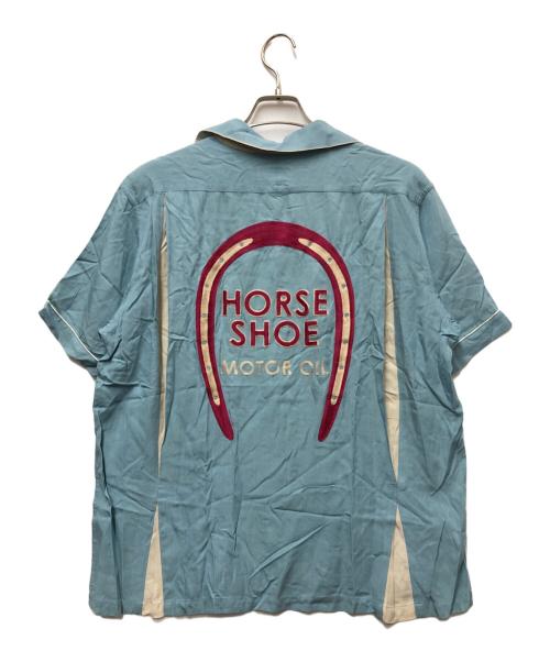 Dry Bones（ドライボーンズ）DRY BONES (ドライボーンズ) ボウリングシャツ ブルー サイズ:XLの古着・服飾アイテム