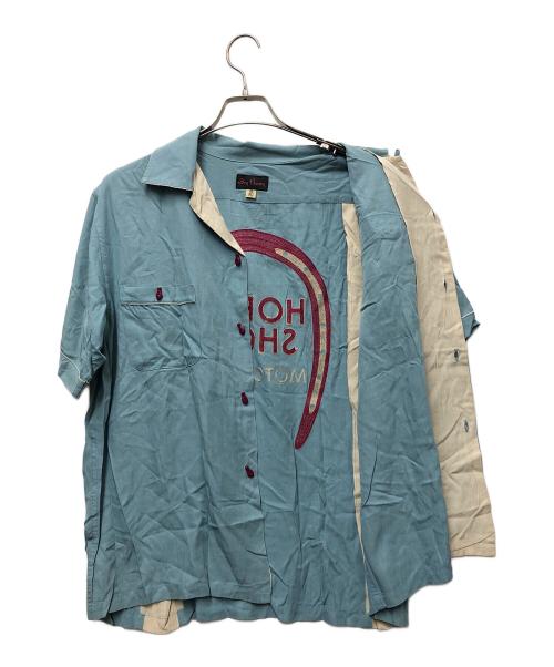 Dry Bones（ドライボーンズ）DRY BONES (ドライボーンズ) ボウリングシャツ ブルー サイズ:XLの古着・服飾アイテム