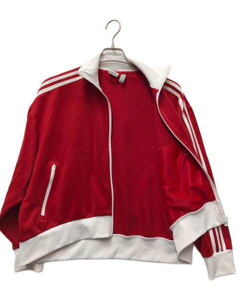 adidas（アディダス）adidas (アディダス) トラックジャケット レッド×ホワイト サイズ:L-ＸＬの古着・服飾アイテム