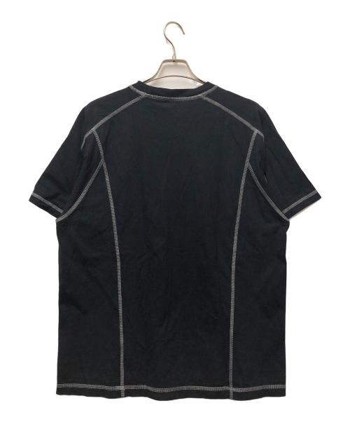 stussy（ステューシー）stussy (ステューシー) Wave Short Sleeve Crew ブラック サイズ:Mの古着・服飾アイテム